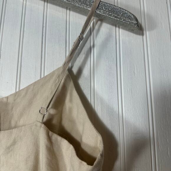 isalis Tan Linen Button Front Midi Dress - Picture 4 of 7